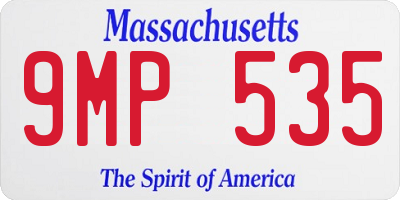 MA license plate 9MP535