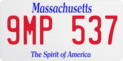 MA license plate 9MP537