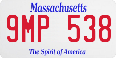 MA license plate 9MP538