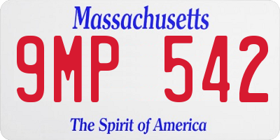 MA license plate 9MP542