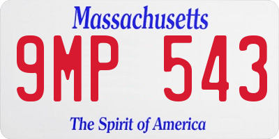 MA license plate 9MP543