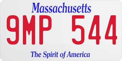 MA license plate 9MP544