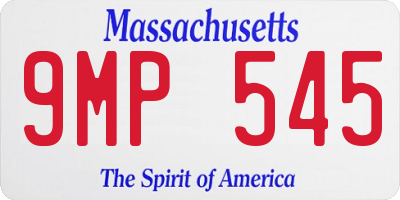MA license plate 9MP545