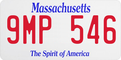 MA license plate 9MP546