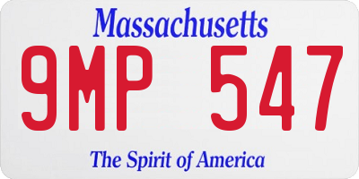 MA license plate 9MP547