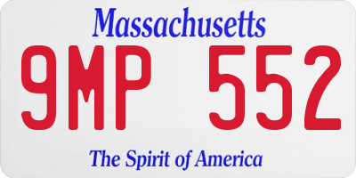 MA license plate 9MP552
