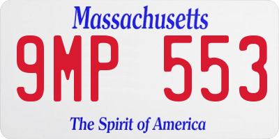 MA license plate 9MP553