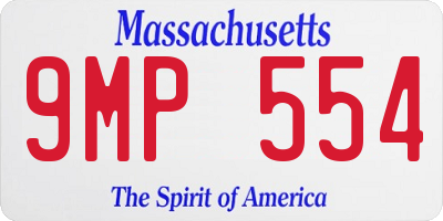 MA license plate 9MP554