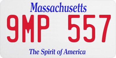 MA license plate 9MP557