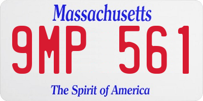 MA license plate 9MP561
