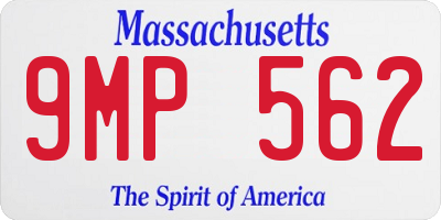 MA license plate 9MP562