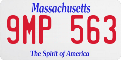 MA license plate 9MP563