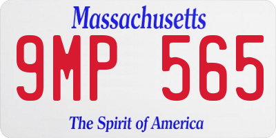 MA license plate 9MP565