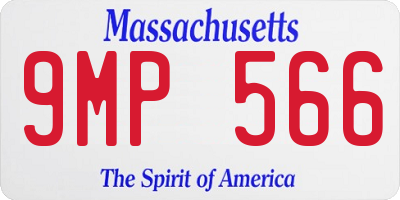 MA license plate 9MP566