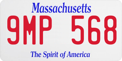 MA license plate 9MP568