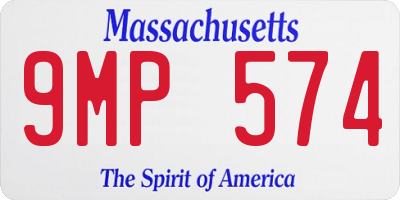 MA license plate 9MP574