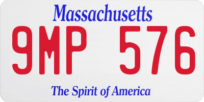 MA license plate 9MP576