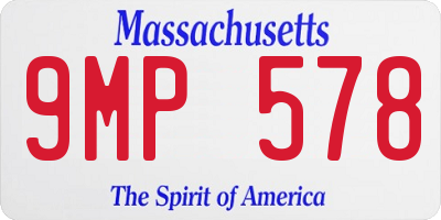 MA license plate 9MP578