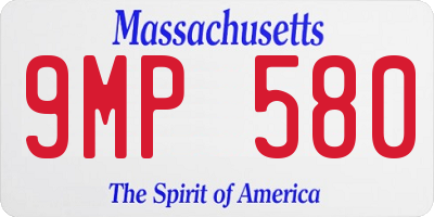 MA license plate 9MP580