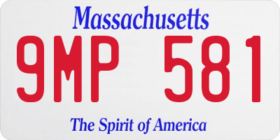 MA license plate 9MP581