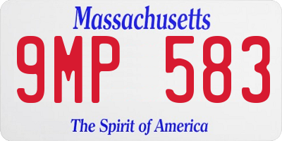 MA license plate 9MP583