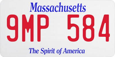 MA license plate 9MP584