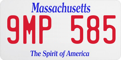 MA license plate 9MP585