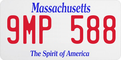 MA license plate 9MP588