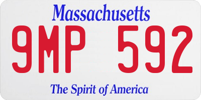 MA license plate 9MP592