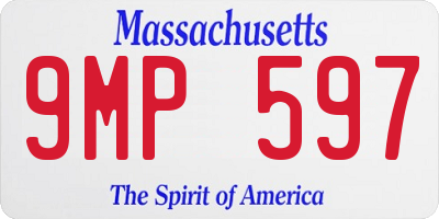 MA license plate 9MP597