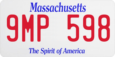 MA license plate 9MP598