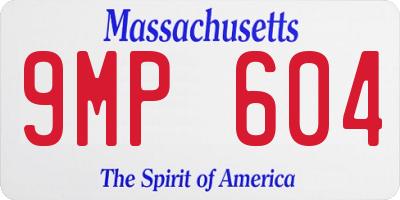 MA license plate 9MP604