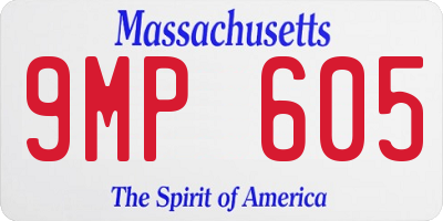 MA license plate 9MP605