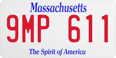 MA license plate 9MP611