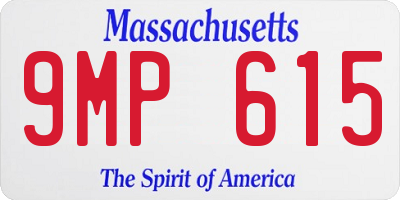 MA license plate 9MP615