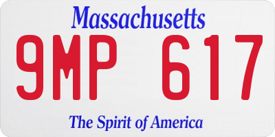 MA license plate 9MP617