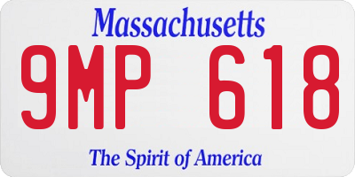 MA license plate 9MP618