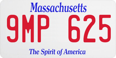 MA license plate 9MP625