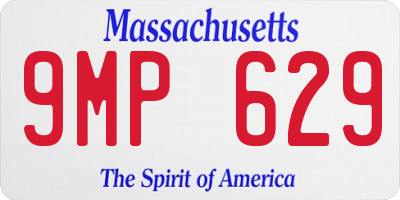 MA license plate 9MP629