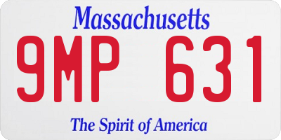 MA license plate 9MP631