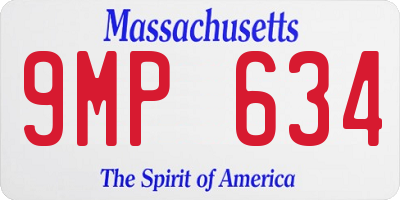 MA license plate 9MP634