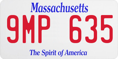 MA license plate 9MP635