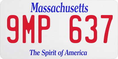 MA license plate 9MP637