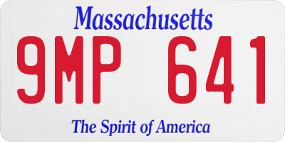MA license plate 9MP641