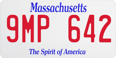 MA license plate 9MP642