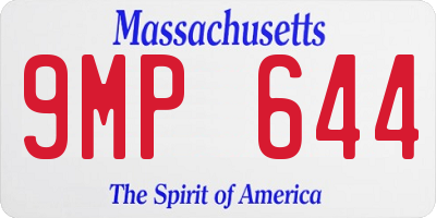 MA license plate 9MP644