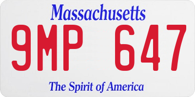 MA license plate 9MP647