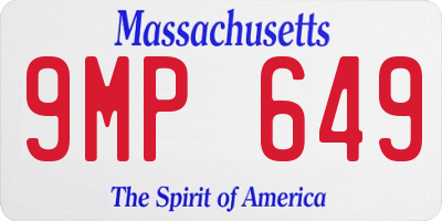 MA license plate 9MP649