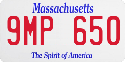 MA license plate 9MP650