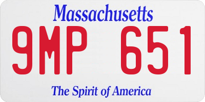MA license plate 9MP651